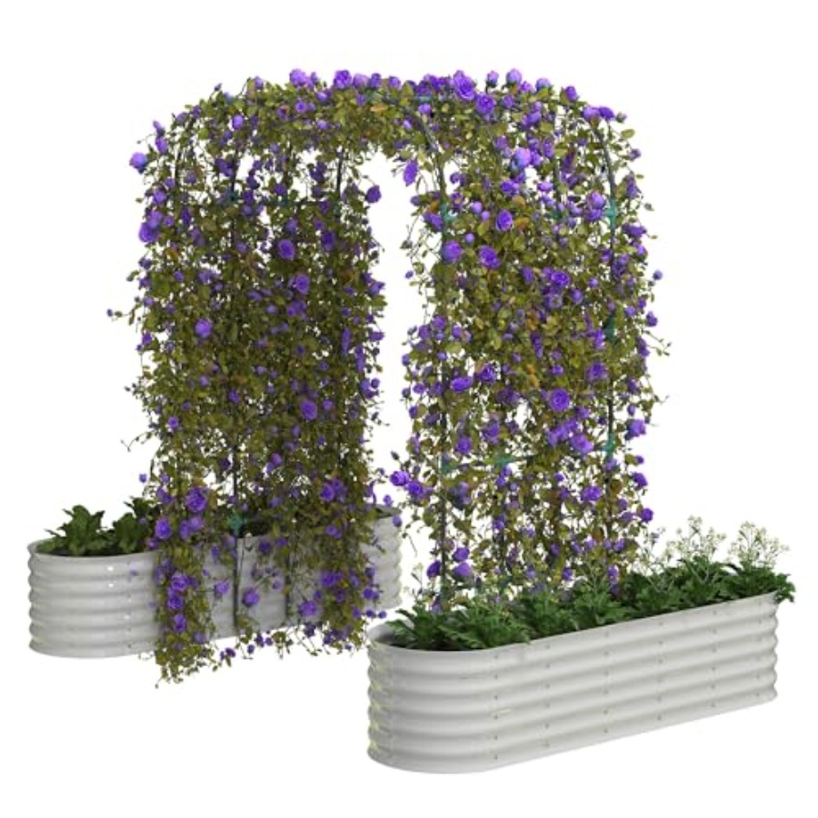 Vertical Planter - 96 cm Yüksekliğinde Galvanizli Yükseltilmiş Bahçe