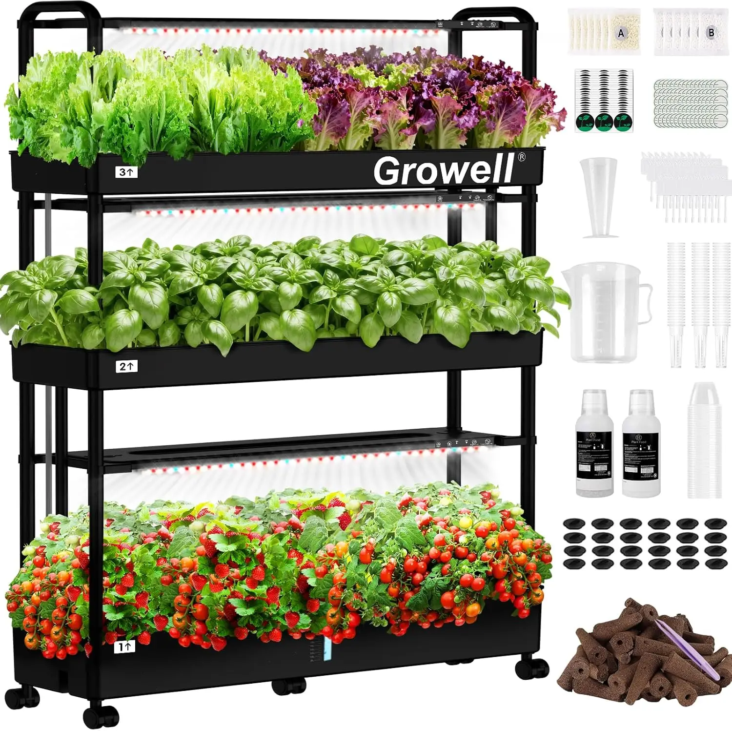 Indoor Herb Garden - Büyük Hidroponik Yetiştirme Sistemi Kiti, 90