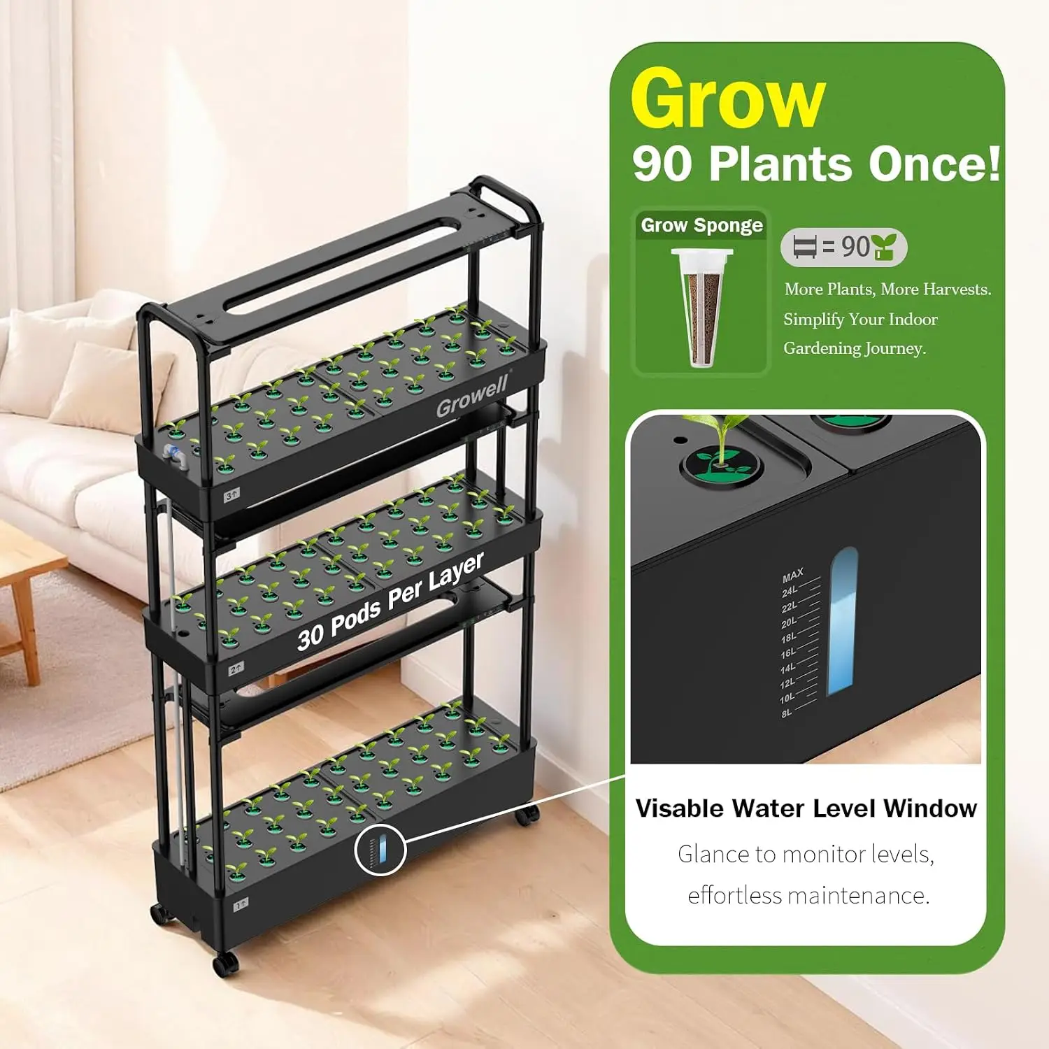 Büyük Hidroponik Yetiştirme Si - Indoor Herb Garden incelemesi ve fiyatı